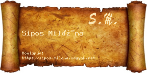 Sipos Miléna névjegykártya