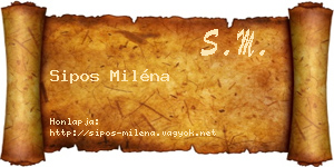Sipos Miléna névjegykártya