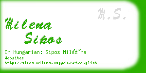 milena sipos business card